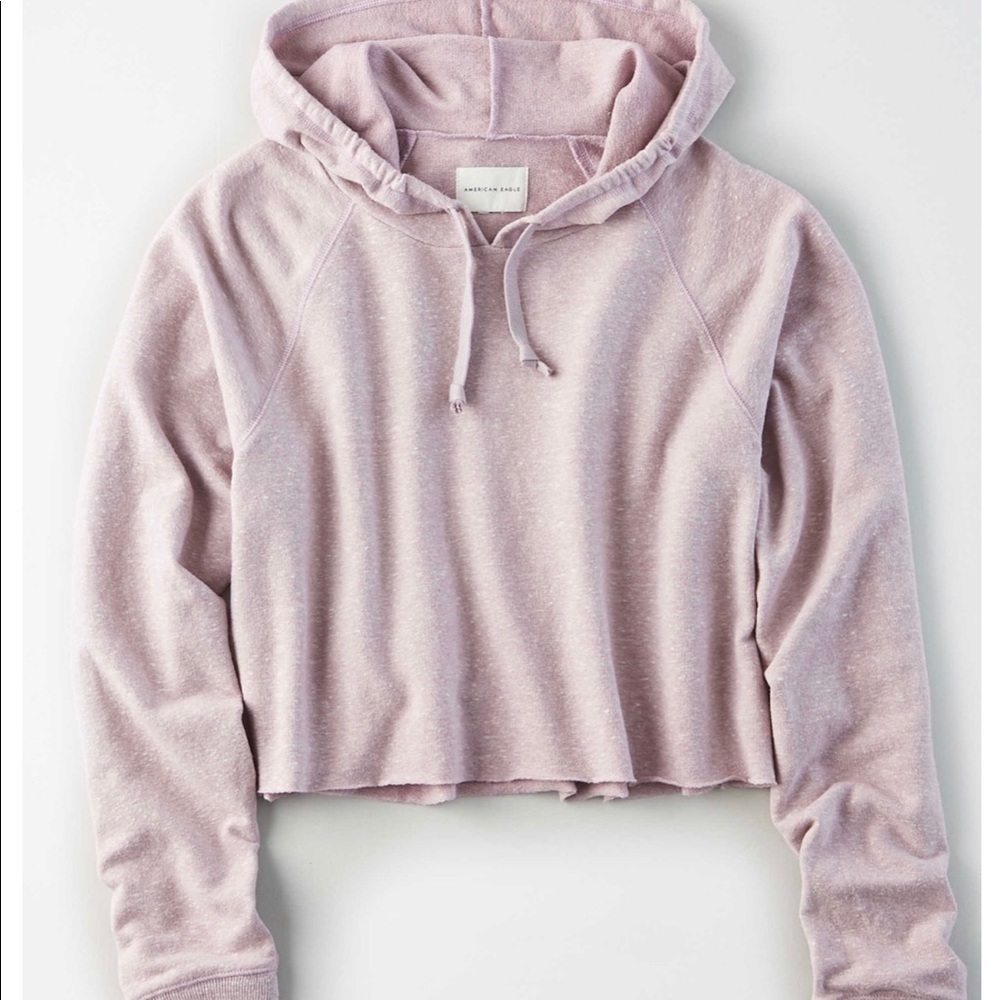 American Eagle Raglan Cropped Hoodie